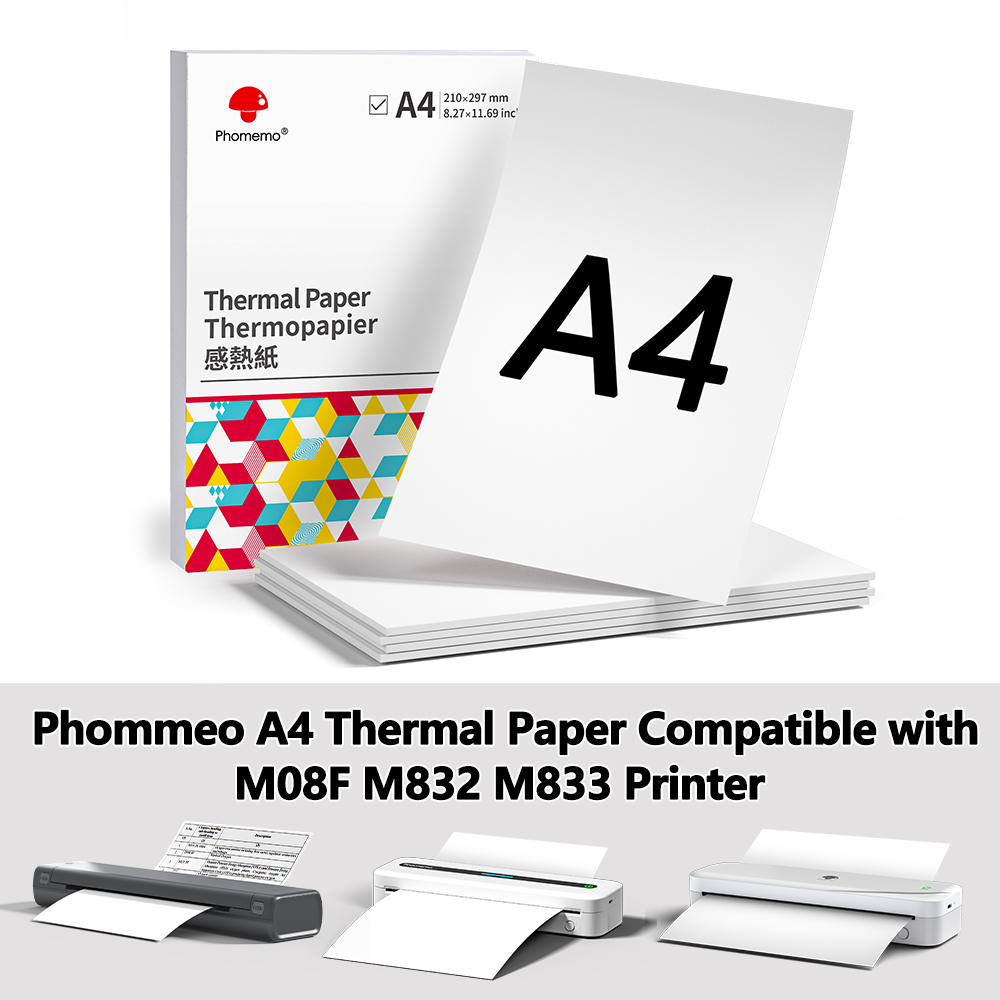 Commercial Printing Paper - Термобумага Phomemo, бумага для принтера A4,