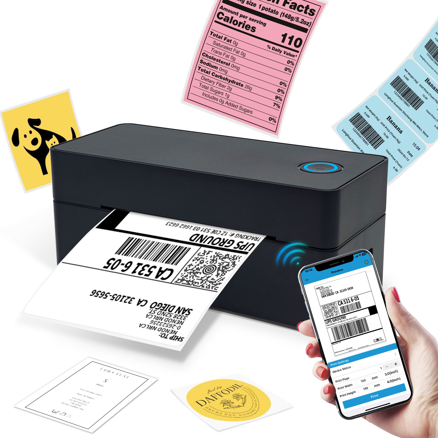 OEM 110 мм (4*6 дюймов) беспро – обзор и цена Commercial Label Printing Machine