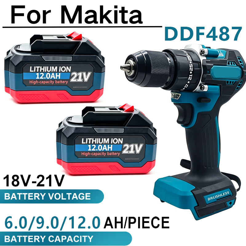 Аккумулятор 18-21В 12.0Ач для  – обзор и цена Makita Drill Ddf484