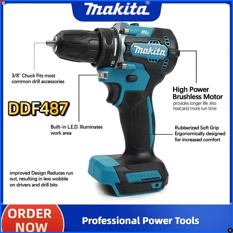 Бесщеточная электрическая отве – обзор и цена Makita Drill Ddf484